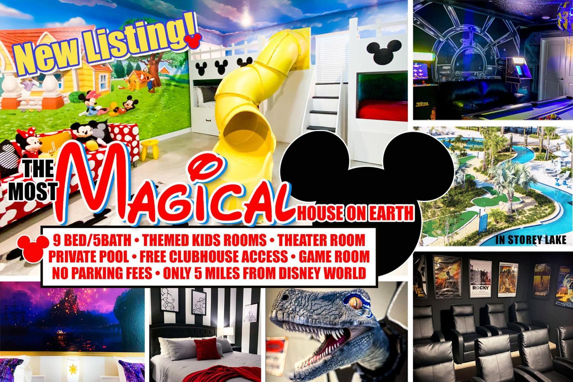 Magical Family Vacation Home Near Disney World At Storey Lake, Star Wars Gameroom, Pool, Theater, Mickey Slide, Sleeps Up To 28 Kissimmee Eksteriør billede